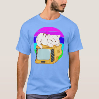 Cat Tv Sunset T-shirt