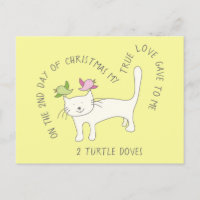 Cat Two Turtle Doves kerst