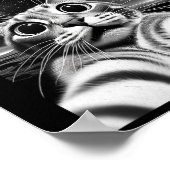 Cat Ufo Funny Invasion Meme Retro Alien Cat Ufo Se Poster (Hoek)
