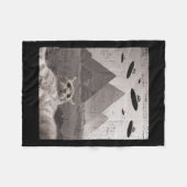 Cat Ufo Meme - Grappige kat selfie met UFO's Fleece Deken (Voorkant (Horizontaal))