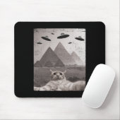 Cat Ufo Meme - Grappige kat selfie met UFO's Muismat (Met muis)
