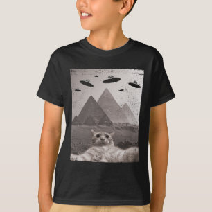 Cat Ufo Meme - Grappige kat selfie met UFO's T-shirt