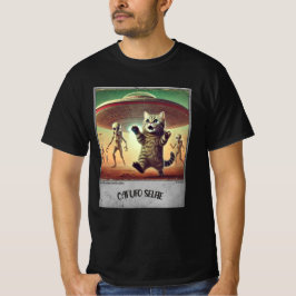Cat UFO Selfie: Bang Kat (Mannen t-shirt) #07 T-shirt