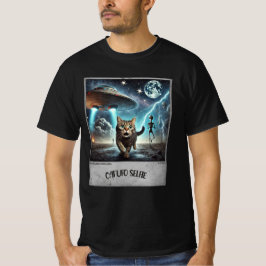 Cat UFO Selfie: Bang Kat (Mannen t-shirt) #12 T-shirt