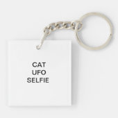 Cat UFO Selfie:  Invasie #01 Sleutelhanger (Achterkant)