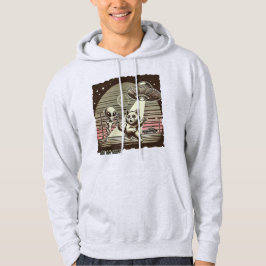 Cat UFO Selfie:  Invasie (Mannen Hoodie