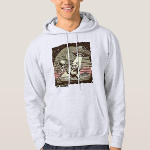 Cat UFO Selfie: Invasie (Mannen Hoodie