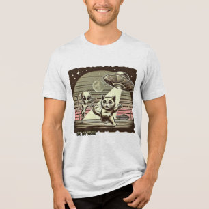 Cat UFO Selfie: Invasion (Mannen-T-shirt) Tri-Blend Shirt
