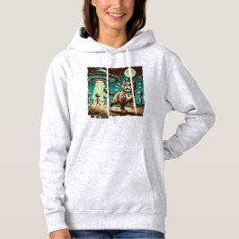 Cat UFO Selfie:  Invasion (Vrouwenhoodie) Hoodie