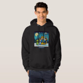 Cat UFO Selfie: Pixel Art #17 Hoodie (Voorkant volledig)