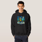 Cat UFO Selfie: Pixel Art #19 Hoodie (Voorkant volledig)