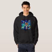 Cat UFO Selfie: Pixel Art #29 Hoodie (Voorkant volledig)