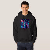 Cat UFO Selfie: Pixel Art #4 Hoodie (Voorkant volledig)