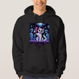 Cat UFO Selfie: Pixel Art #6 Hoodie