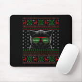 Cat Ugly Christmas Sweater Style Funny Cat Xmas Pa Muismat (Met muis)