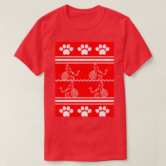 Cat Ugly Christmas Sweater  T-shirt (Design voorkant)