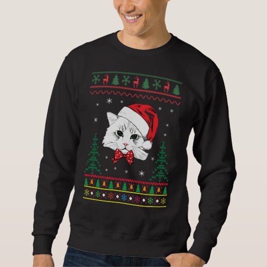 Cat Ugly Kerstmis Trui (Voorkant)