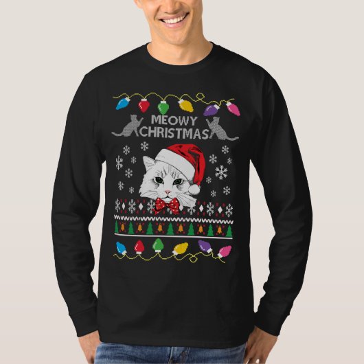 Cat Ugly KerstSweater T-shirt (Voorkant)