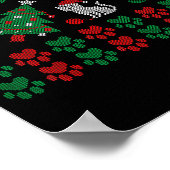 Cat Ugly Sweater Pattern Christmas Knitting  Poster (Hoek)