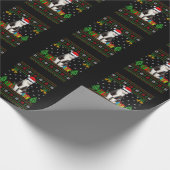 Cat Ugly Xmas Decorations Santa Cat Kerstmis Cadeaupapier (Hoek)