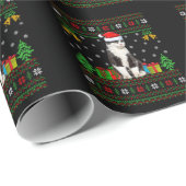 Cat Ugly Xmas Decorations Santa Cat Kerstmis Cadeaupapier (Rol Hoek)