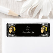 Cat & Uil Halloween Bruiloft Adresetiketten Etiket (Insitu)