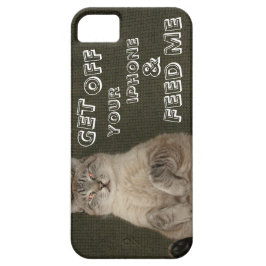 Cat "UITSTAPPEN VAN JE IPHONE & FEED ME" iPhone 5  iPhone 11 Hoesje
