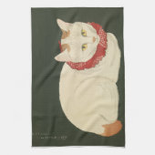 Cat Ukiyo-e print, early 1900s Theedoek (Verticaal)