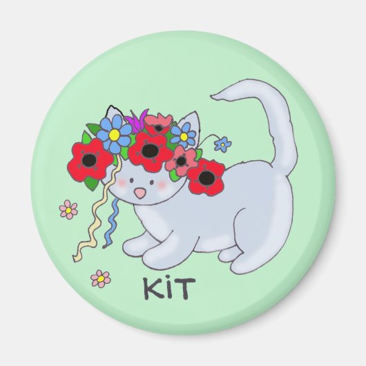 Cat Ukraine Folk Art Magneet (Voorkant)