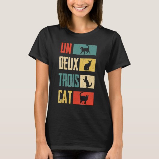 Cat Un Deux Trois Cat  Cat T-shirt (Voorkant)