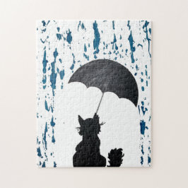 Cat under Umbrella Legpuzzel