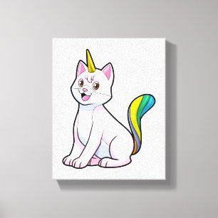 Cat Unicorn Canvas Afdruk