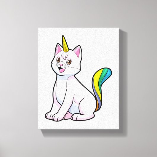 Cat Unicorn Canvas Afdruk (Voorkant)