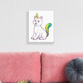 Cat Unicorn Canvas Afdruk (Insitu (Woonkamer))