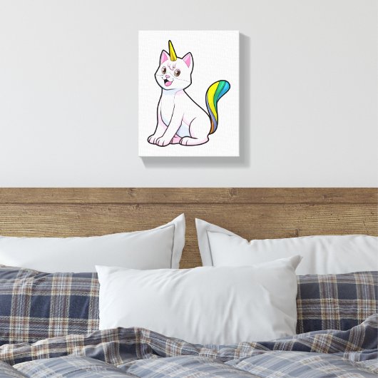 Cat Unicorn Canvas Afdruk (Insitu (Slaapkamer))
