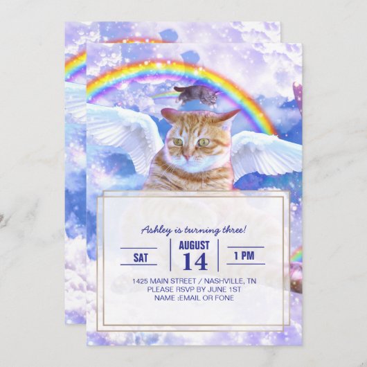 Cat Unicorn - Caticorn Kaart (Voorkant / Achterkant)