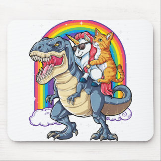 Cat Unicorn Dinosaur T rex Kitten lover Muismat