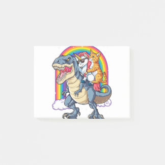 Cat Unicorn Dinosaur T rex Kitten lover Post-it® Notes