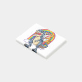 Cat Unicorn Dinosaur T rex Kitten lover Post-it® Notes (Schuin)