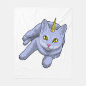 Cat Unicorn Fleece Deken (Voorkant)