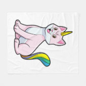 Cat Unicorn Fleece Deken (Voorkant (Horizontaal))