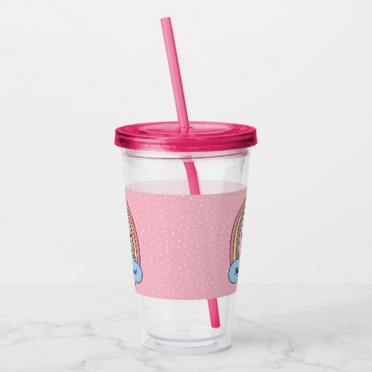 Cat Unicorn Illustratie Acryl Drinkbeker (Links)