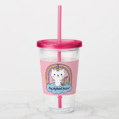 Cat Unicorn Illustratie Acryl Drinkbeker (Voorkant)