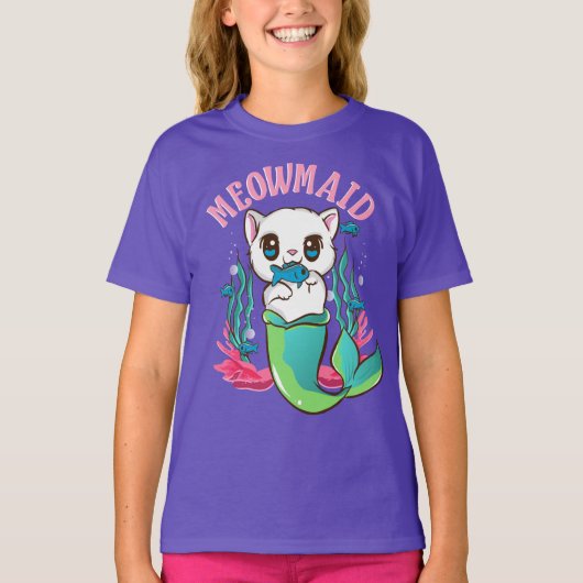 Cat Unicorn Meowmaid T-shirt (Voorkant)