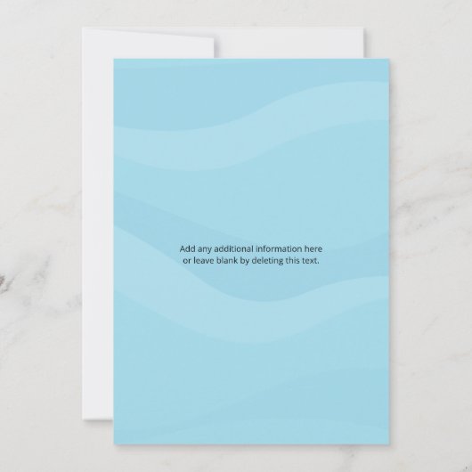 Cat Unicorn Mermaid under the Zee Birthday Party Kaart (Achterkant)