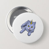 Cat Unicorn Ronde Button 7,6 Cm (Voorkant /achterkant)
