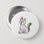 Cat Unicorn Ronde Button 7,6 Cm (Voorkant /achterkant)