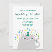 Cat Unicorn Schattigee verjaardag van het meisje Kaart (Voorkant)