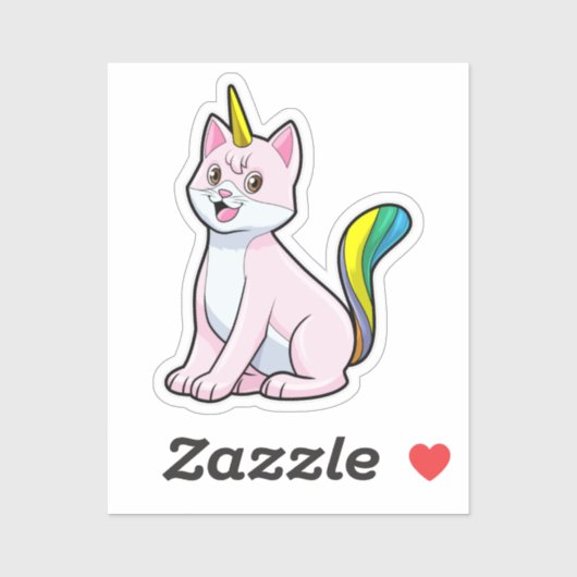 Cat Unicorn Sticker (Vel)