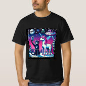 Cat & Unicorn UFO Selfie: Big Meeting #11 T-shirt (Voorkant)